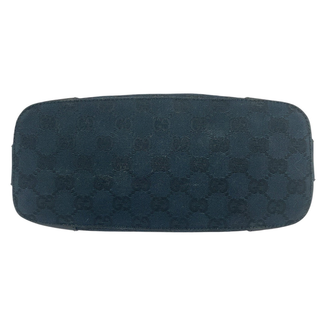 GUCCI Shoulder Bag 001 4204 GG canvas, leather Black GoldMetal Shoulder Bag Women Used Authentic