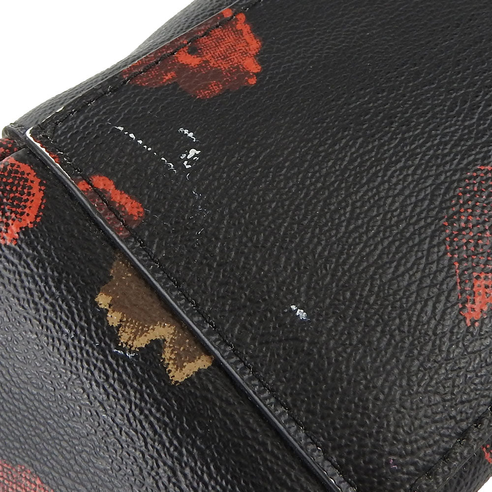 COACH Handbag F55538 PVC, Leather black Women Used Authentic