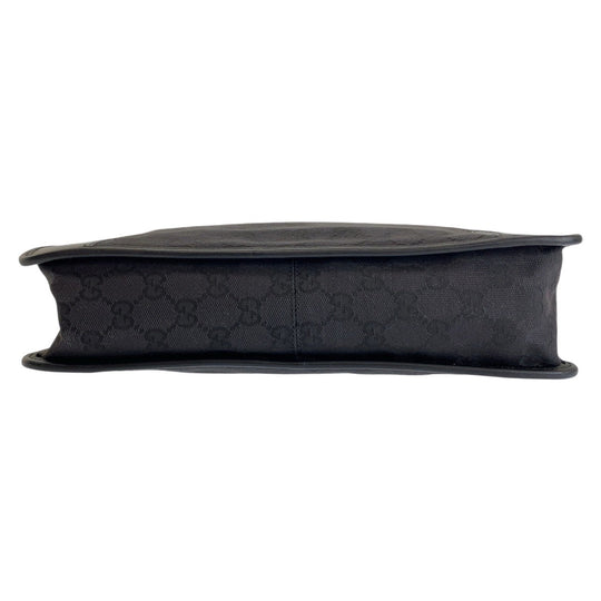 GUCCI Shoulder Bag 1.4205 GG canvas, leather Black GoldMetal Hobo Shoulder Bag Women Used Authentic