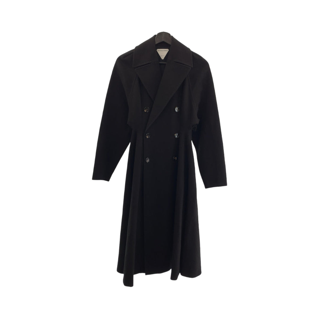 BOTTEGAVENETA trench coat wool black trench coat triangle belt Women 36 Used Authentic