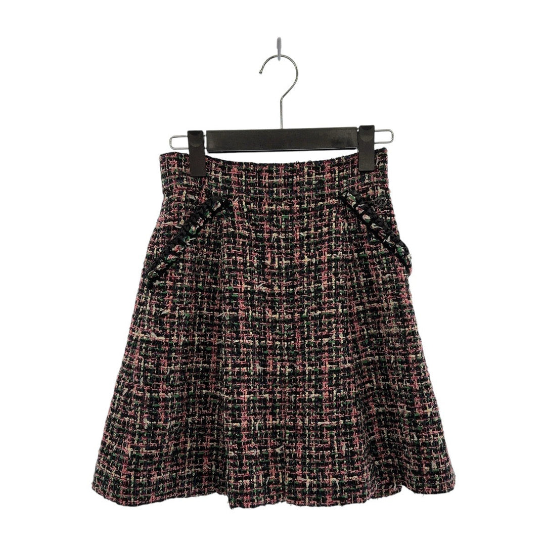 CHANEL skirt P60792V46091 polyamide Pink multicolor Skirt Tweed Women 34 Used Authentic