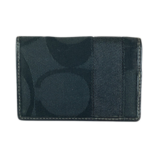COACH Card Case canvas black Signature