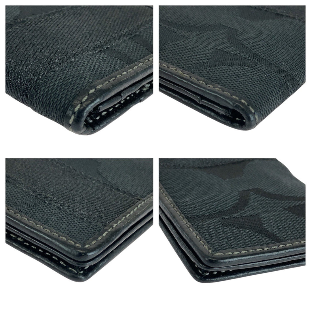 COACH Card Case canvas black Signature