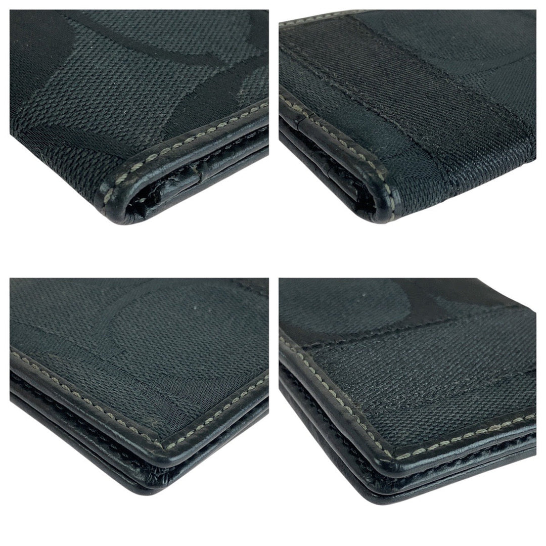 COACH Card Case canvas black Signature