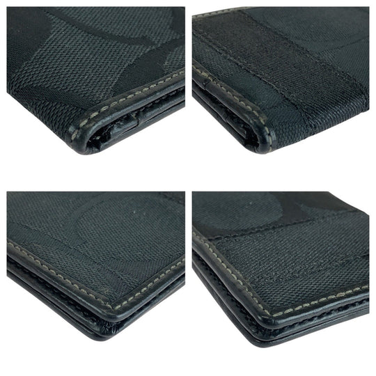 COACH Card Case canvas black Signature