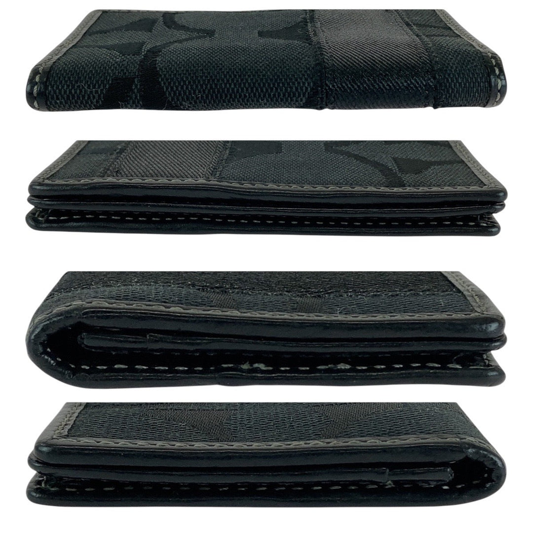 COACH Card Case canvas black Signature