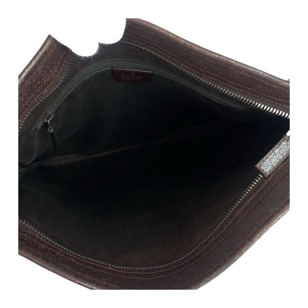 GUCCI Shoulder Bag 113013 GG canvas Beige SilverMetal Crossbody Shoulder Bag Women Used Authentic