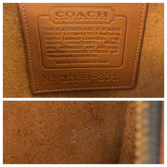 COACH Clutch bag 1339-331 leather Camel Old coach