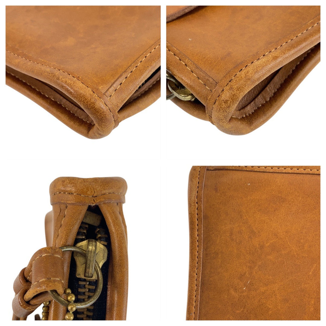 COACH Clutch bag 1339-331 leather Camel Old coach