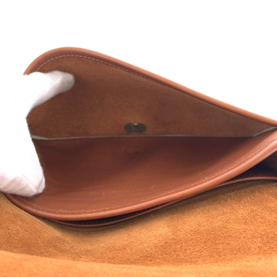 COACH Shoulder Bag 0295 117 leather Brown Gold Metal Shoulder Bag pochette Old coach Women Used Authentic