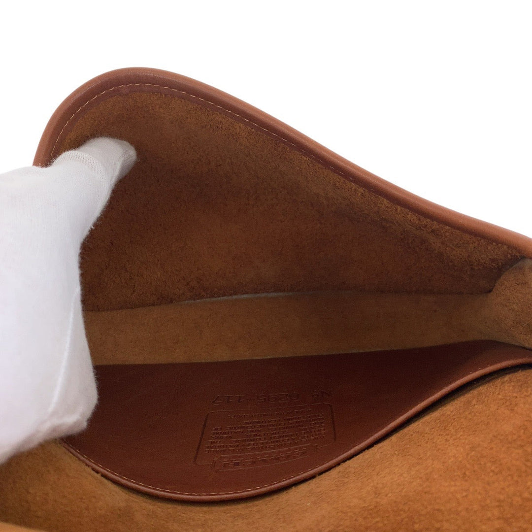 COACH Shoulder Bag 0295 117 leather Brown Gold Metal Shoulder Bag pochette Old coach Women Used Authentic