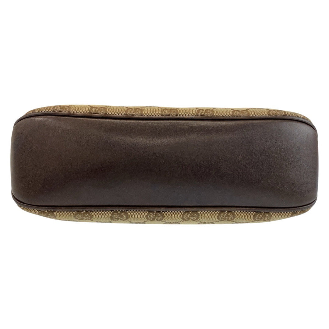 GUCCI Shoulder Bag 109097 GG canvas, leather Brown Beige Gold Metal Crossbody Shoulder Bag Messenger Bag Women Used Authentic