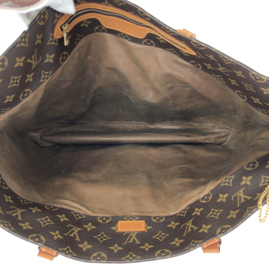 LOUIS VUITTON Tote Bag M51108 PVC Brown Gold Metal Tote Bag Shoulder Bag Monogram Sac shopping Women Used Authentic
