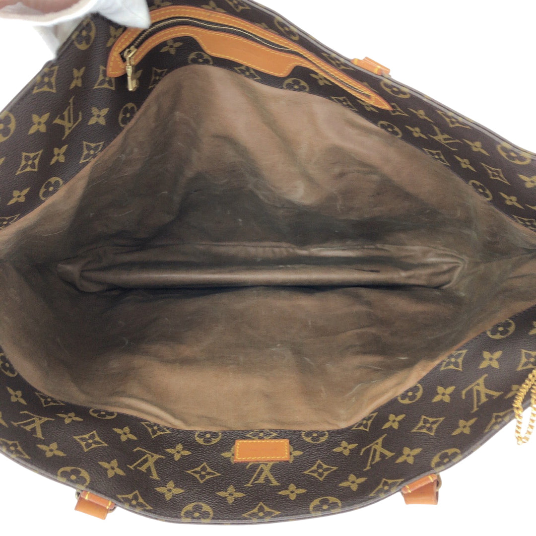 LOUIS VUITTON Tote Bag M51108 PVC Brown Gold Metal Tote Bag Shoulder Bag Monogram Sac shopping Women Used Authentic