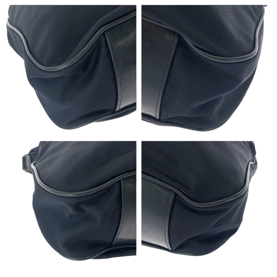 GUCCI Shoulder Bag 001 1705 1577 canvas Dark navy brown Shoulder Bag Handbag 2way Bamboo Women Used Authentic