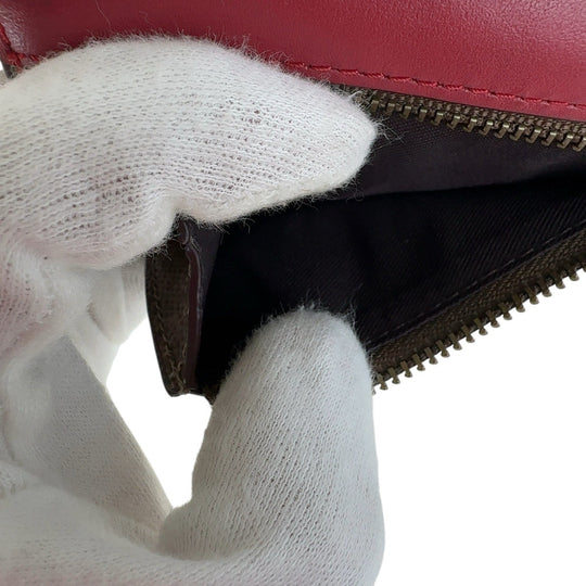 COACH Tri-fold wallet PVC Red Signature