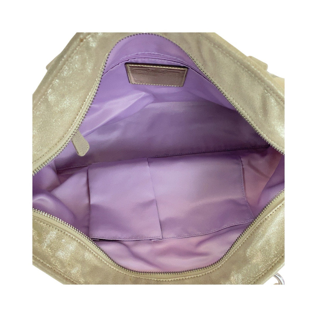 COACH Tote Bag canvas white Signature patchwork