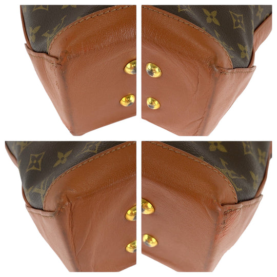 LOUIS VUITTON Tote Bag M42425 PVC Brown Gold Metal Tote Bag Shoulder Bag Monogram Weekend PM mens Used Authentic