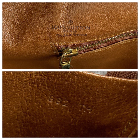 LOUIS VUITTON Tote Bag M42425 PVC Brown Gold Metal Tote Bag Shoulder Bag Monogram Weekend PM mens Used Authentic