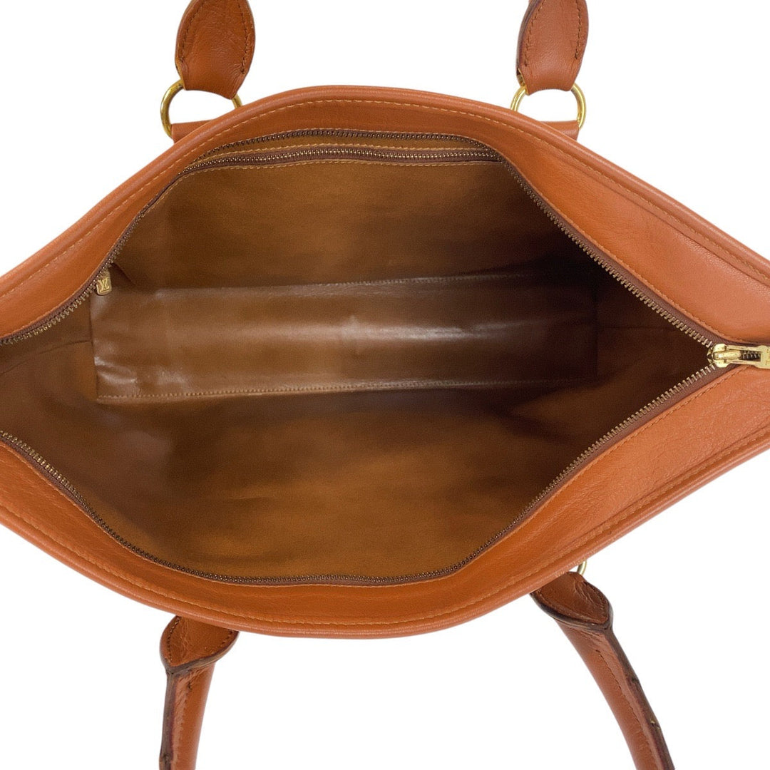 LOUIS VUITTON Tote Bag M42425 PVC, Leather Brown Gold Metal Tote Bag Shoulder Bag Monogram Weekend PM mens Used Authentic