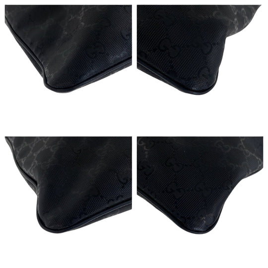 GUCCI Shoulder Bag 201446 PVC Black SilverMetal Shoulder Bag Messenger bag GG implementation mens Used Authentic