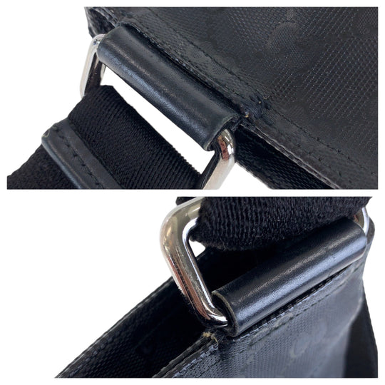 GUCCI Shoulder Bag 201446 PVC Black SilverMetal Shoulder Bag Messenger bag GG implementation mens Used Authentic