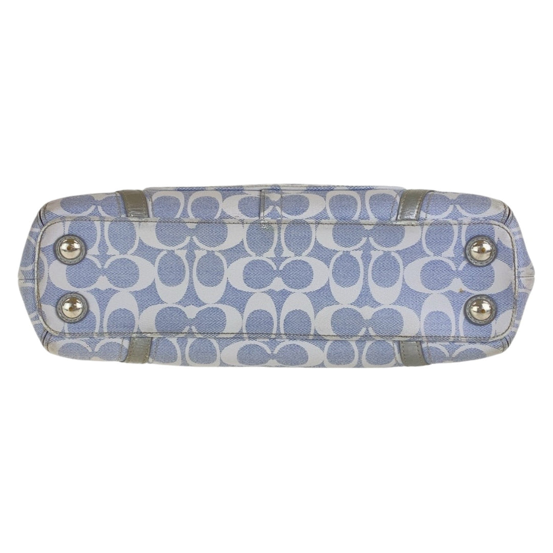 COACH Tote Bag PVC blue Signature