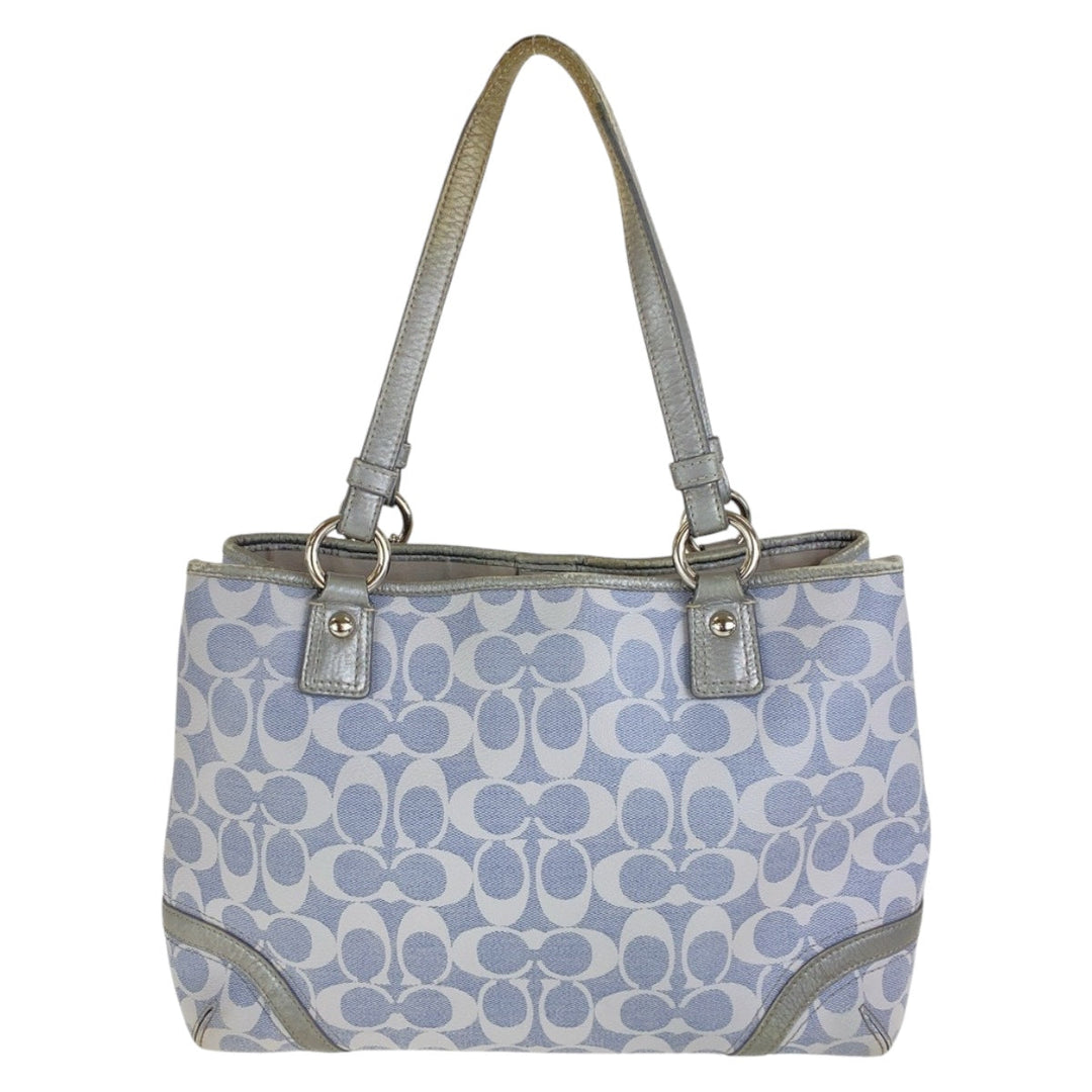 COACH Tote Bag PVC blue Signature