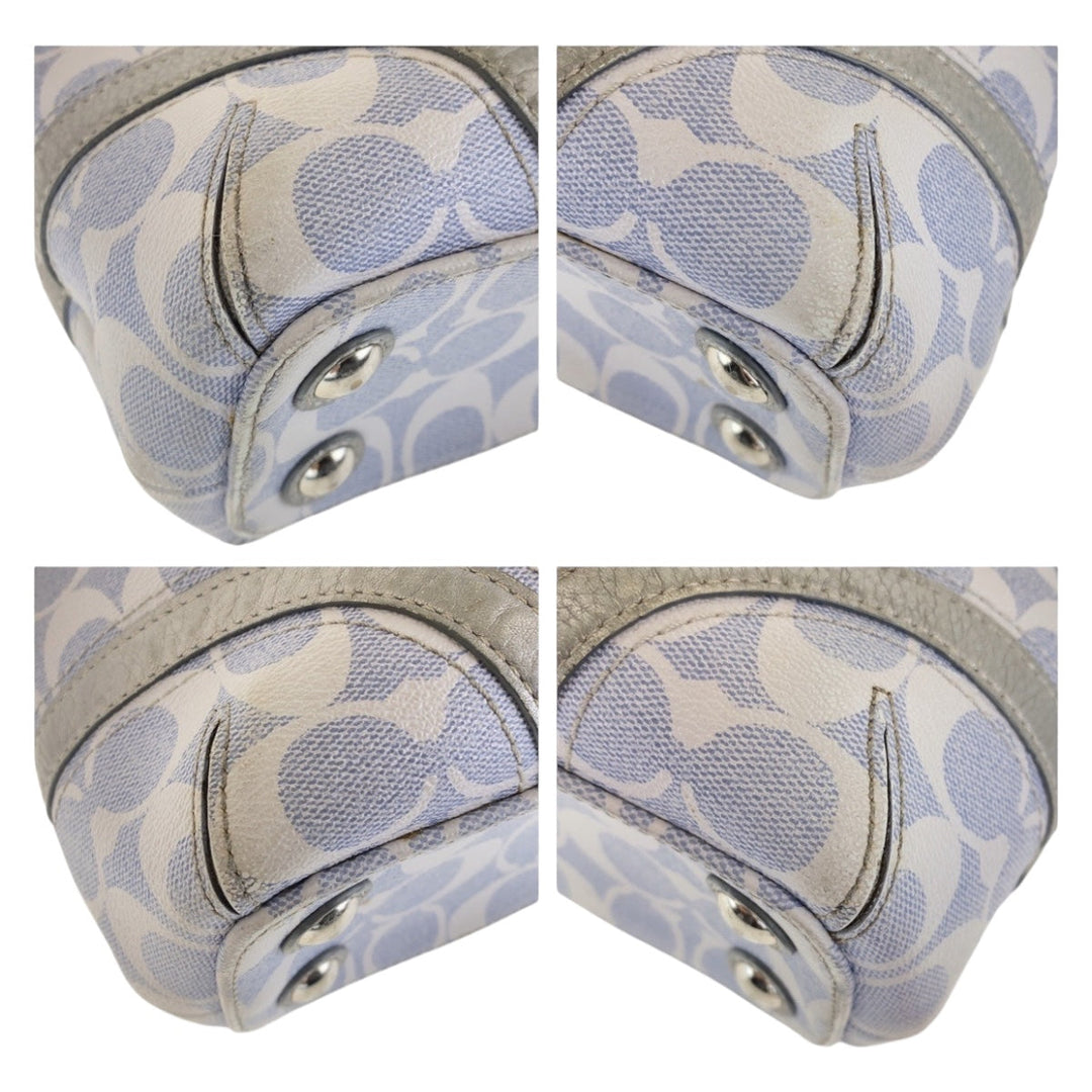 COACH Tote Bag PVC blue Signature