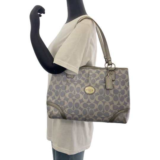 COACH Tote Bag PVC blue Signature