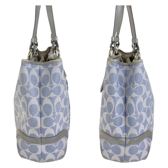 COACH Tote Bag PVC blue Signature