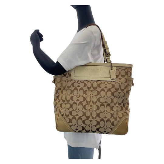 COACH Tote Bag canvas beige Signature