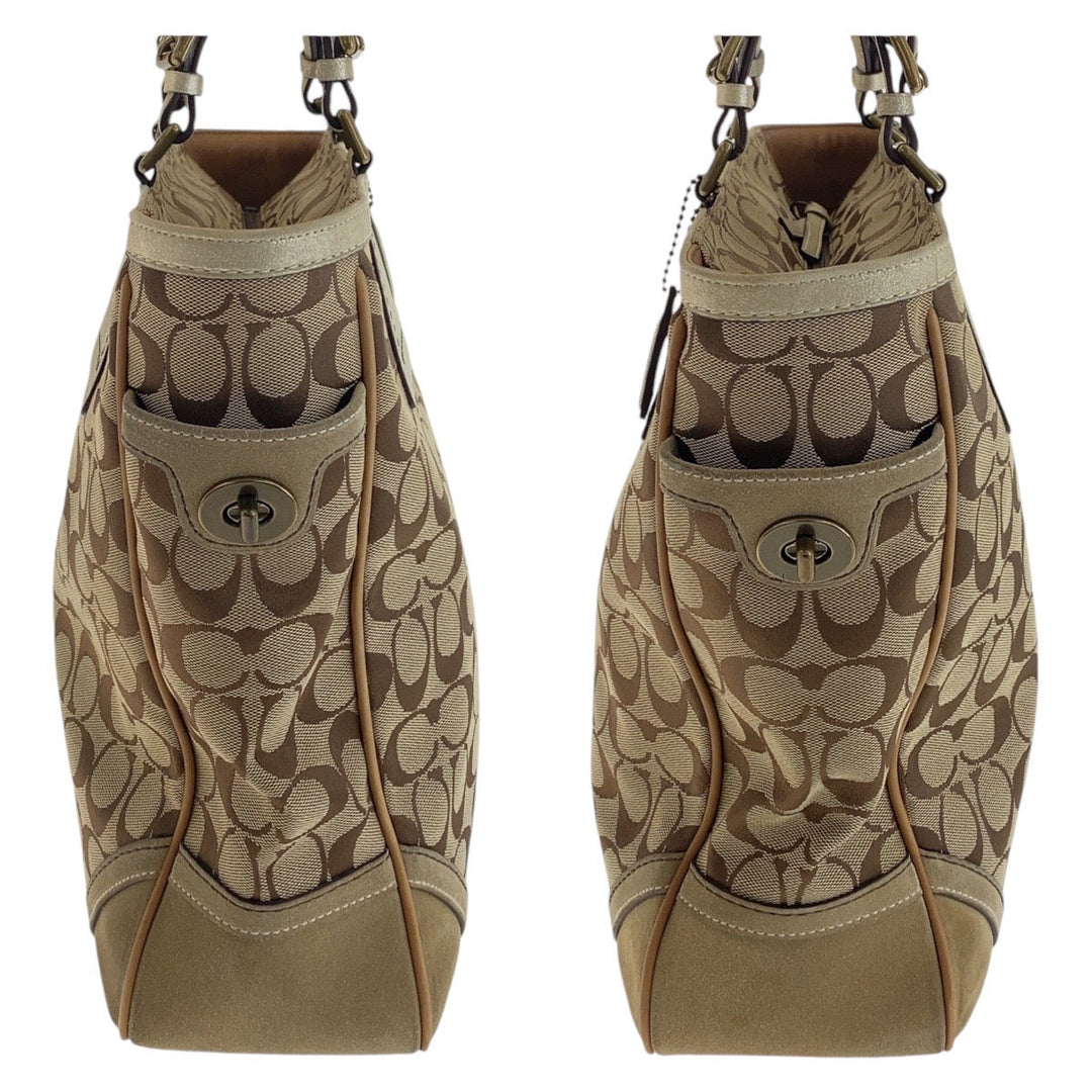 COACH Tote Bag canvas beige Signature