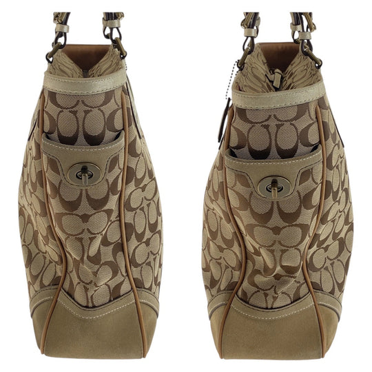 COACH Tote Bag canvas beige Signature