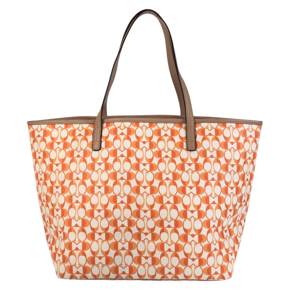 COACH Tote Bag PVC Orange Signature