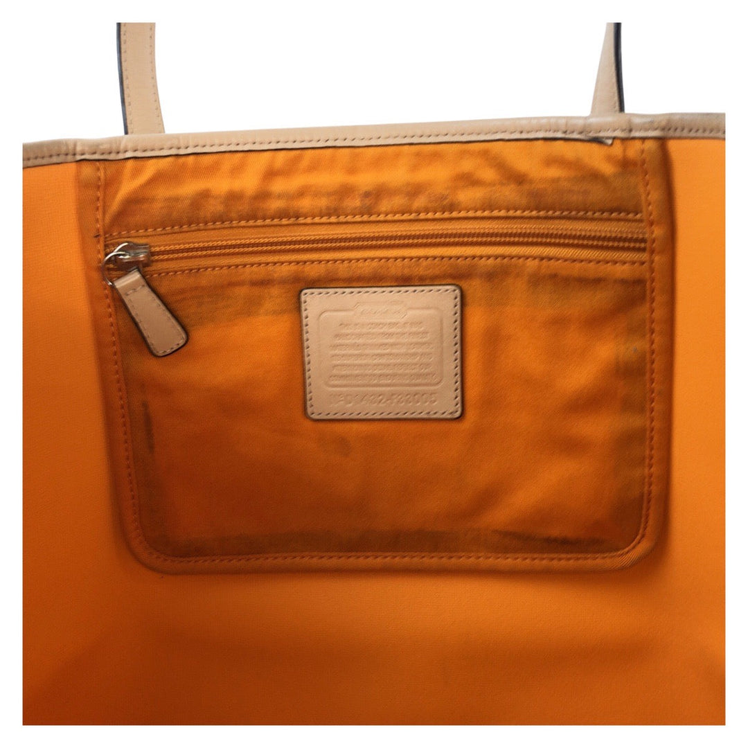 COACH Tote Bag PVC Orange Signature