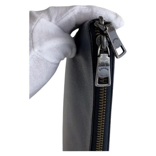 COACH Clutch bag leather Navy