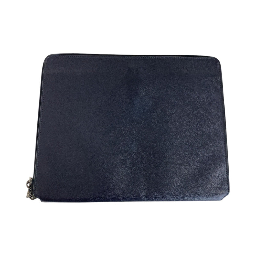 COACH Clutch bag leather Navy