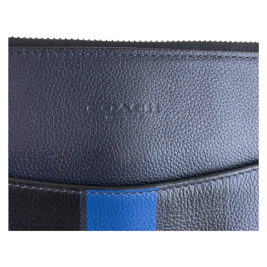 COACH Clutch bag leather Navy