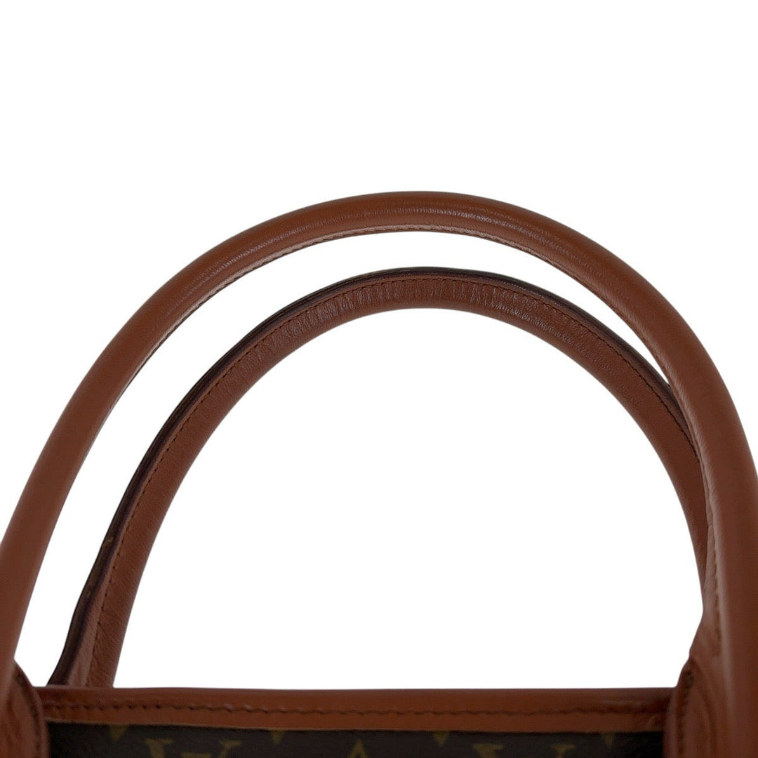 LOUIS VUITTON Tote Bag M42420 PVC, Leather Brown Gold Metal Tote Bag Shoulder Bag Unisex Monogram Weekend GM Women Used Authentic