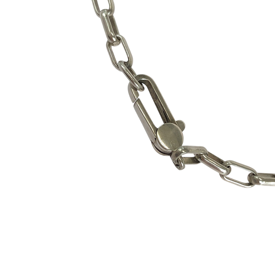 GUCCI Necklace 147749 SV925 Silver Necklace Pendant Interlocking mens Used Authentic