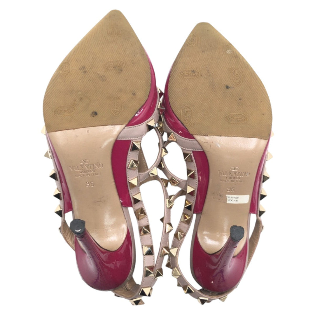 VALENTINO pumps enamel pink Studs 36
