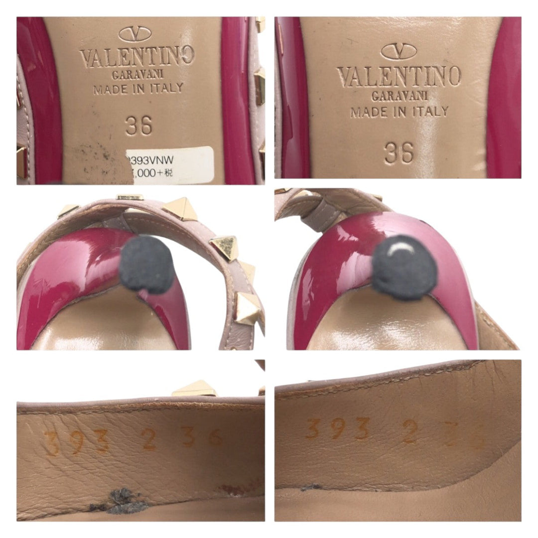 VALENTINO pumps enamel pink Studs 36