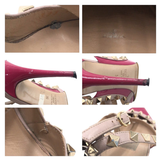 VALENTINO pumps enamel pink Studs 36