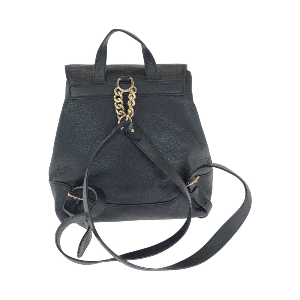 COACH Backpack F72645 leather black Backpack Backpack logo Women Used Authentic