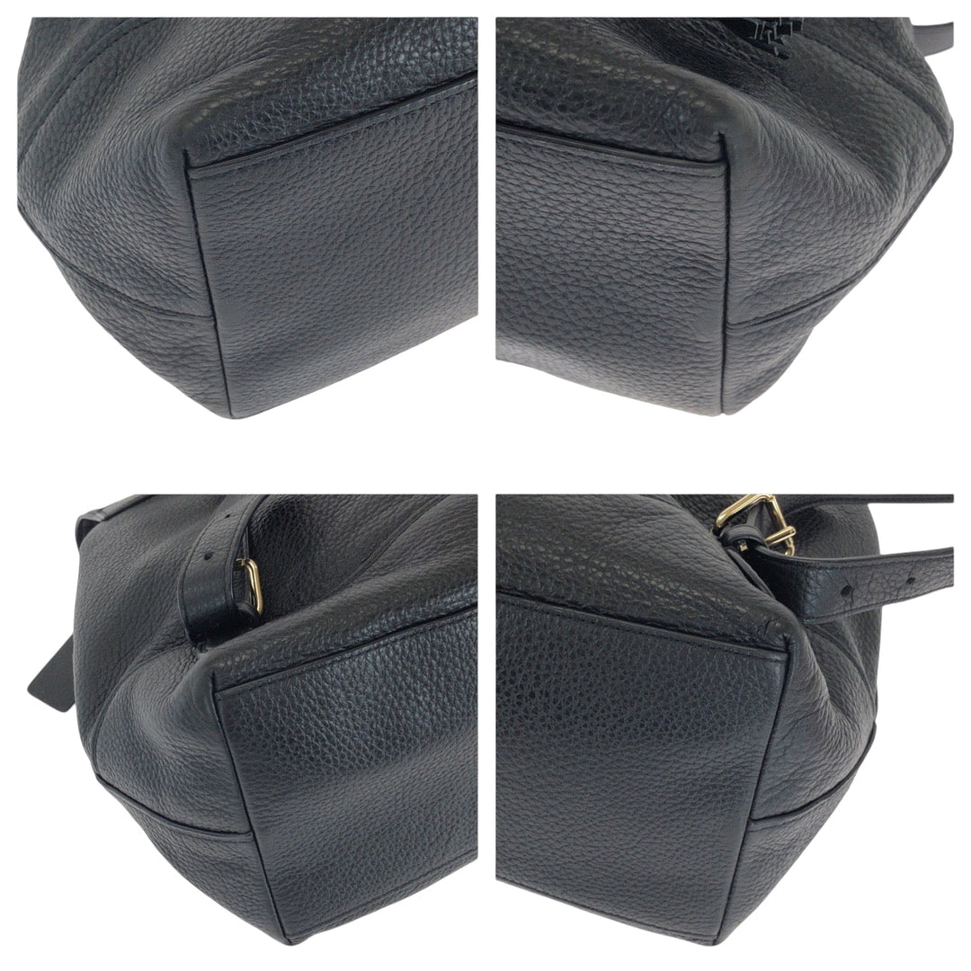 COACH Backpack F72645 leather black Backpack Backpack logo Women Used Authentic