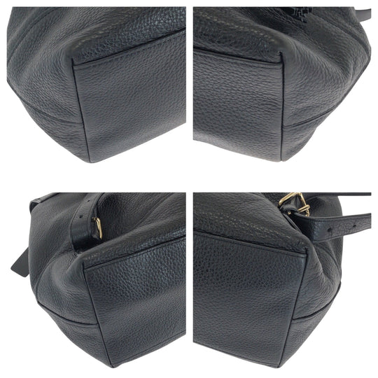 COACH Backpack F72645 leather black Backpack Backpack logo Women Used Authentic