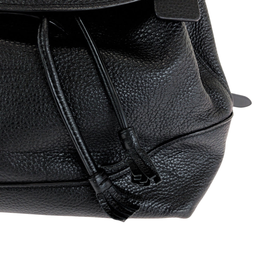 COACH Backpack F72645 leather black Backpack Backpack logo Women Used Authentic