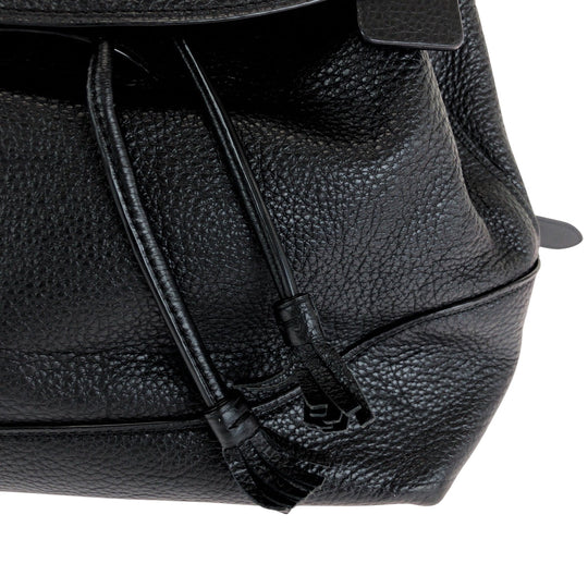 COACH Backpack F72645 leather black Backpack Backpack logo Women Used Authentic