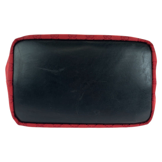 GUCCI Shoulder Bag 000 0531 GG canvas, leather Red black Bamboo Women Used Authentic
